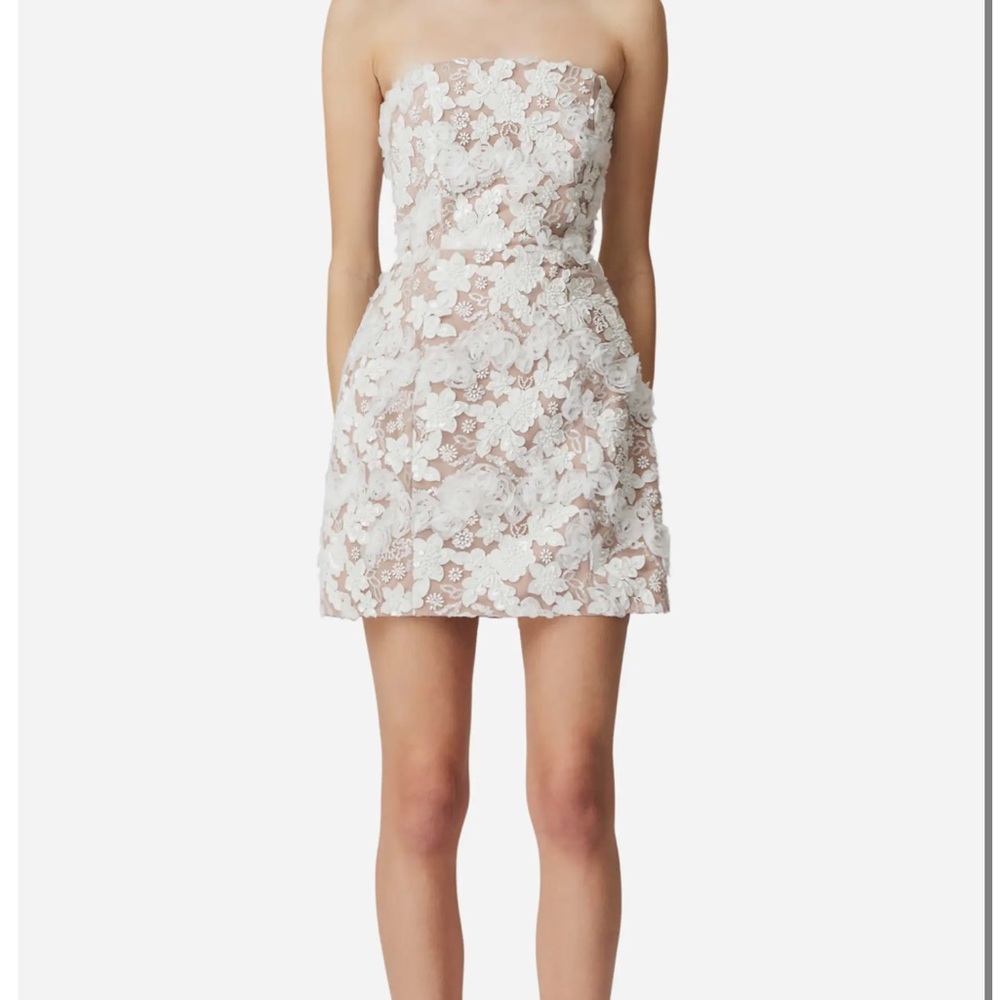 Elliatt Bridal Dress in White and Cream - size S-  bridal shower, bachelorette